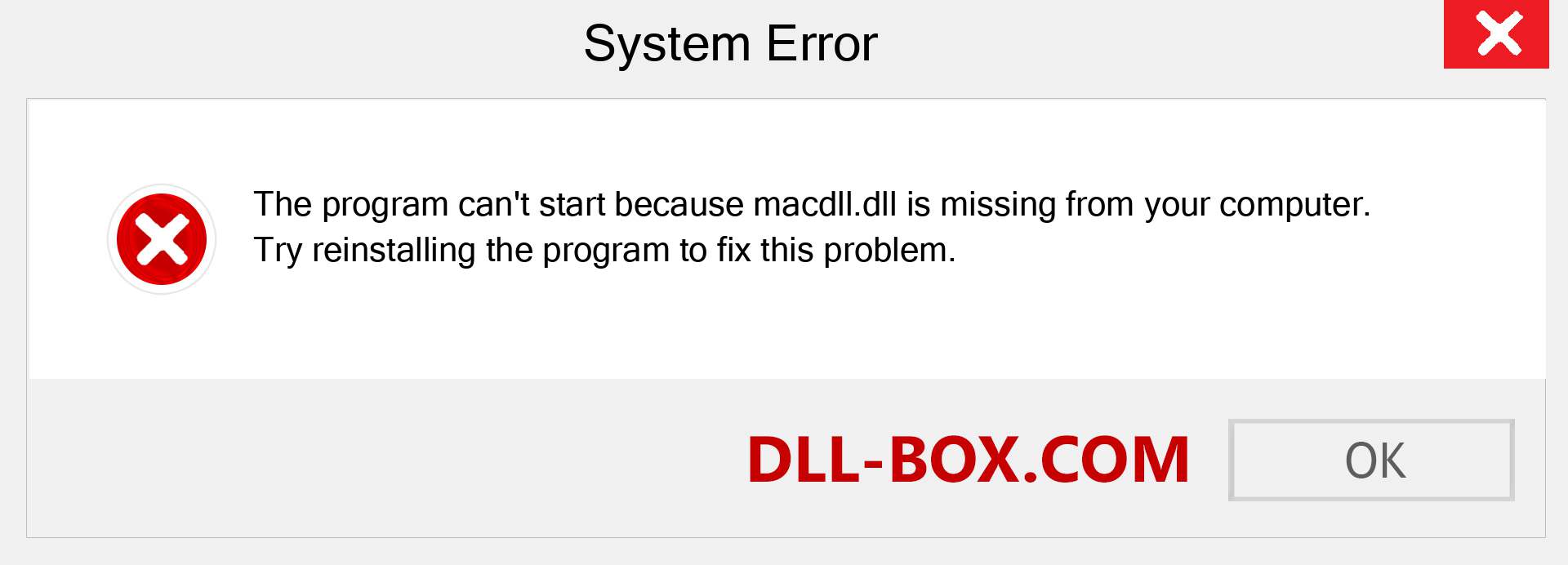  macdll.dll file is missing?. Download for Windows 7, 8, 10 - Fix  macdll dll Missing Error on Windows, photos, images